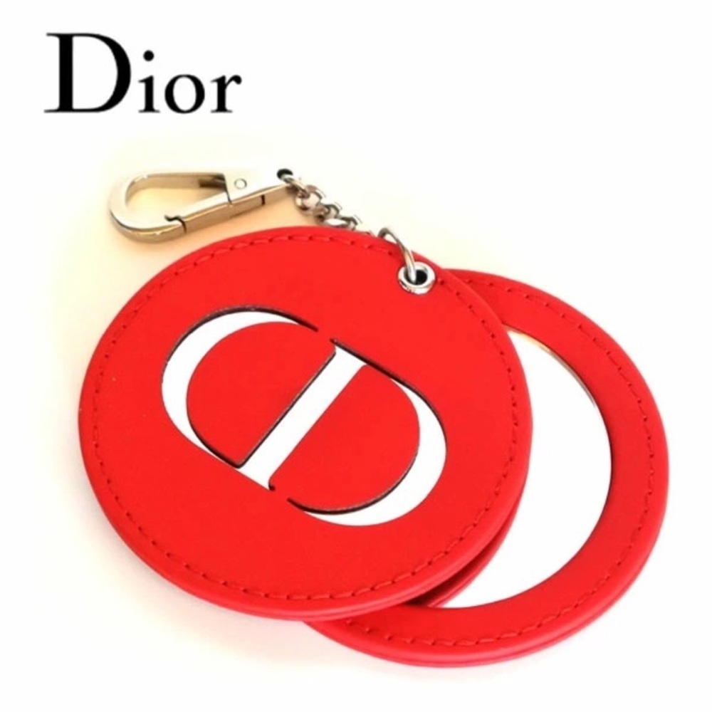 Dior Red Compact Mirror key chain - Picture 4 of 5
